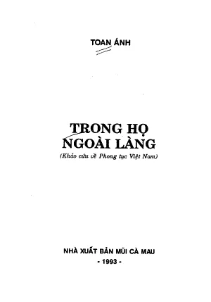 Bìa sách Trong Họ Ngoài Làng